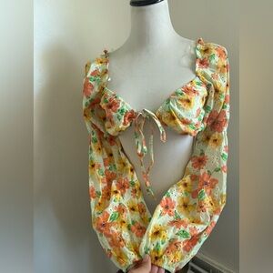 New wild fable long sleeve summer Crop Top